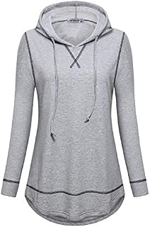MOQIVGI Women Activewear Sweatshirt Thin Soft Lightweight Loose Fit Gym Outfits Chic Long