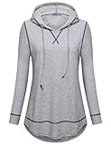 MOQIVGI Athleisure Tops for Women,Fall Winter Fashion Long Sleeve Activewear Workout Tunic Hooded...