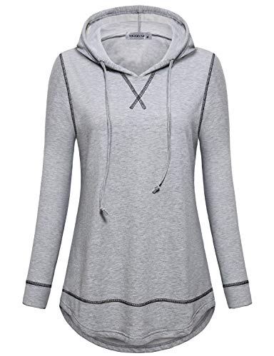 MOQIVGI Women Activewear Sweatshirt Thin Soft Lightweight Loose Fit Gym Outfits Chic Long