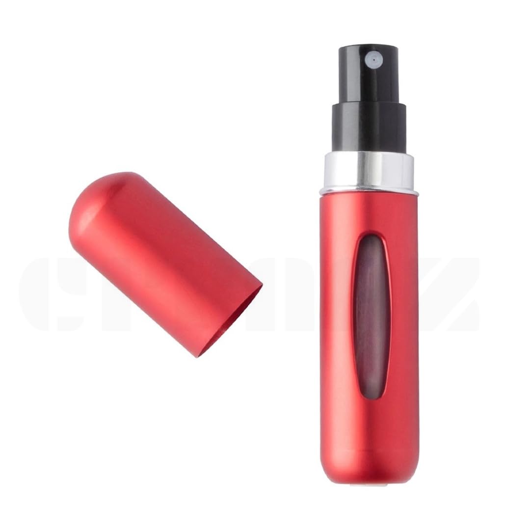 Travel Mini Perfume Refillable Atomizer, Portable Perfume Spray Container Bottle, Travel Perfume Scent Pump Case Fragrance Empty Spray Bottle for Traveling and Outgoing (Red)-image-42