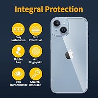 LiiLaa Rückseite Schutzfolie für iPhone 14,9H Härte Zurück Panzer Schutz Glas Hinten Schutzfolie HD Klar Rückseite Folie für iPhone 14-2 Stück – Ansicht 3