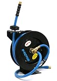 BLUBIRD BBR1225 20ga. Retractable Hose Reel with 1/2" X 25' Air Hose, 12 Point Ratcheting Gear, Next