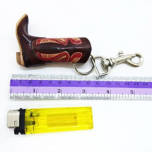 Witnystore 3" High Cowboy Boot Keyring - Miniature Collectibles - Realistic Hand Made And Painted Leather Key Organizer Keychain Gifts And Souvenirs #TOP4