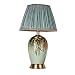 Produktbild HJY Home Einfachheit Europäische Retro Tischlampe Harz Labor Nachttisch Beleuchtung Schreibtisch Schreibtischlampe Quaste Stoff Lampenschirm KnopfschalterHöhe 55cm