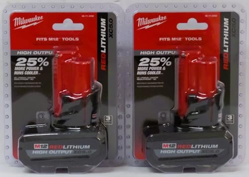 Milwaukee 48-11-2450 12V Lithium-Ion High Output 5Ah Battery 2 Pa...