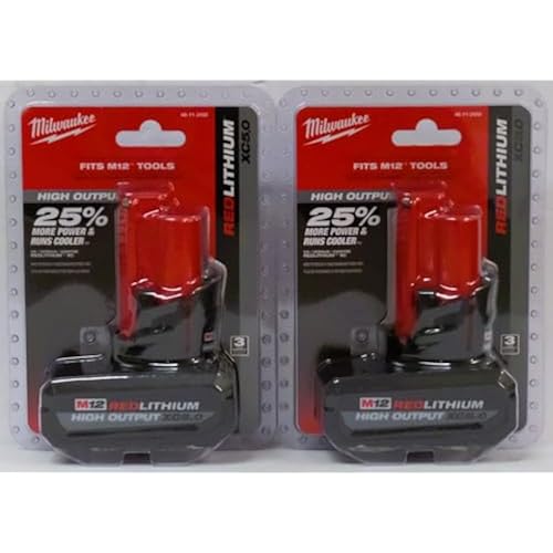 Milwaukee 48-11-2450 12V Lithium-Ion High Output 5Ah Battery 2 Pack