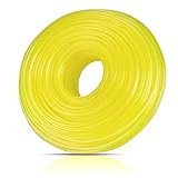 Pomeloone Mähfaden Trimmerfaden, Rasentrimmerschnur, Nylon Mähseil Durchmesser 2,0 mm, Länge 125 m, Runde Gras Unkraut Trimmer Bürstenschneider-Fäden für Park, Garten, Wiese, Gelb