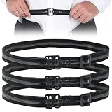 LANRUTU 3 Piezas Sujetadores de Camisa para Hombre, Ancho 2.5cm, Cinturón para Camisas con Función Antideslizante,...