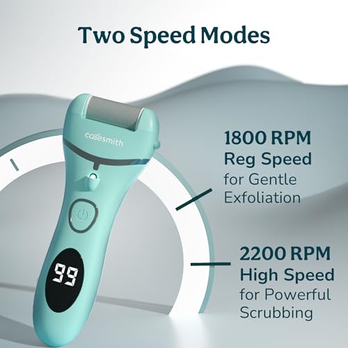 Image of Caresmith Bloom Callus Remover for Feet Electronic | Foot Scrubber for Dead Skin | 3 Crystal Quartz Heads suitable for Dead Skin Remover | Pedicure kit for Women as Foot Cleaner
