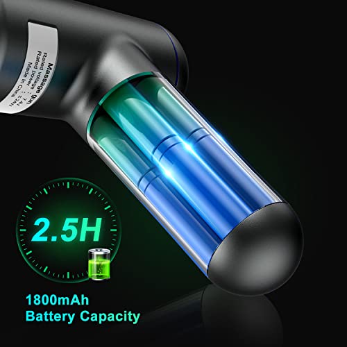 Deep Tissue Muscle Massage Gun Usb Rechargeable Super Quiet Percussion Massage Gun 6 Speeds Handheld Electric Massager Body Massage With 4 Massage Heads And 2 Usb Charging Cables, Grey #TOP7