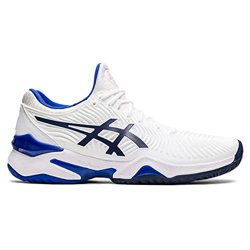 ASICS Women's Court FF 2 Tennis Shoes, 7, White/Lapis Lazuli Blue