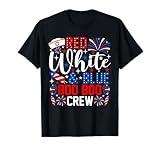 Red White And Boo Boo Crew 4th Of July Nurse Fireworks T-Shirt