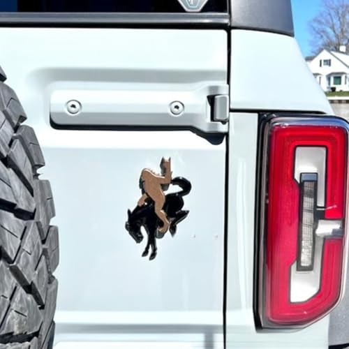 Add-A-Sasquatch Emblem for Bronco, 3x4 Inch, Adhesive Overlay Decal, 2021-2025 Models (Bronze Metallic, Stay Relaxed) — view 6