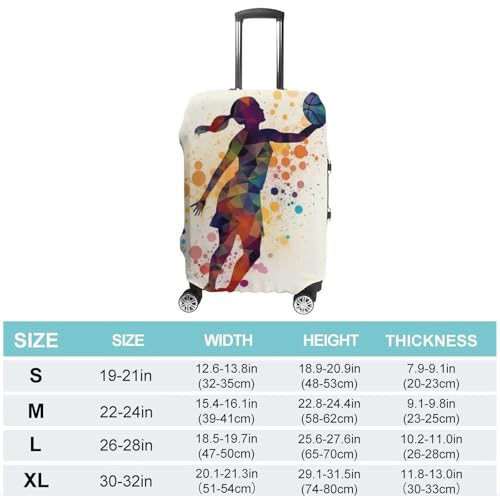 Basketball Pattern Luggage Cover, Washable Elastic Suitcase Cover Protector Fit 18-32 Inch Luggage2