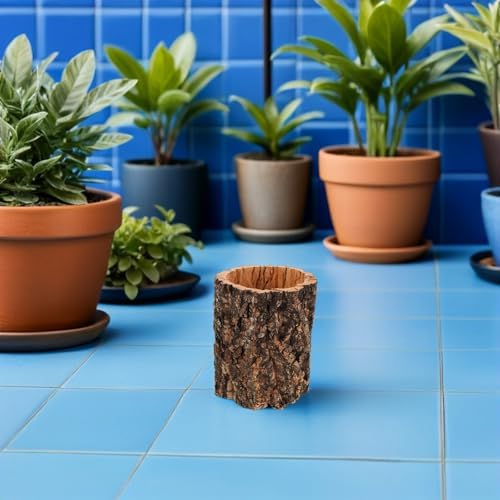 JOINPAYA Reptile Hide Wooden Bark Hideout with Hollow Tree Trunk Design for Private Resting Space and Tank — view 4