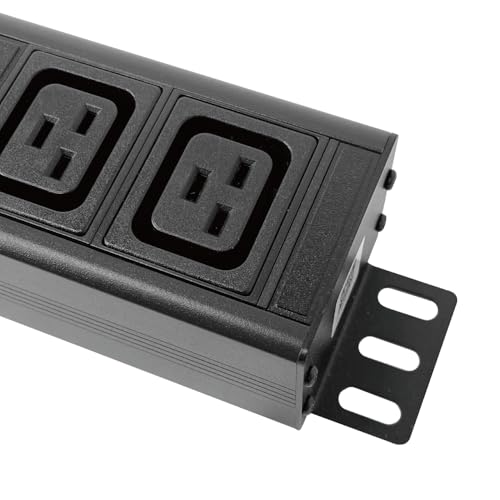 Multi Metered-Breaker-Surge Protection PDU, 240V, L6-30P, 30A, 7200watts, (4) C13 & (2) C19 Outlets, Crypto Mining, Data Center,1U Rack, IT Networking with LCD Multimeter, Power Distrubution Unit by Generic - Image 6