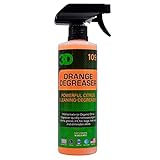 3D Orange Degreaser - Organic Citrus All Purpose Cleaner - Safe for Interior & Exterior Use - Multi Surface Degreaser to Remove Grease & Grime on Plastic, Cloth, Vinyl, Metal, Leather, Carpet 16oz.