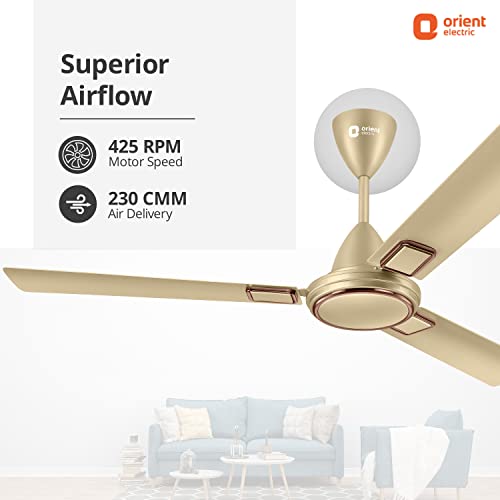 Image of Orient Electric 1200 mm Falcon 425 Deco Ceiling Fan (Royal Manioca)