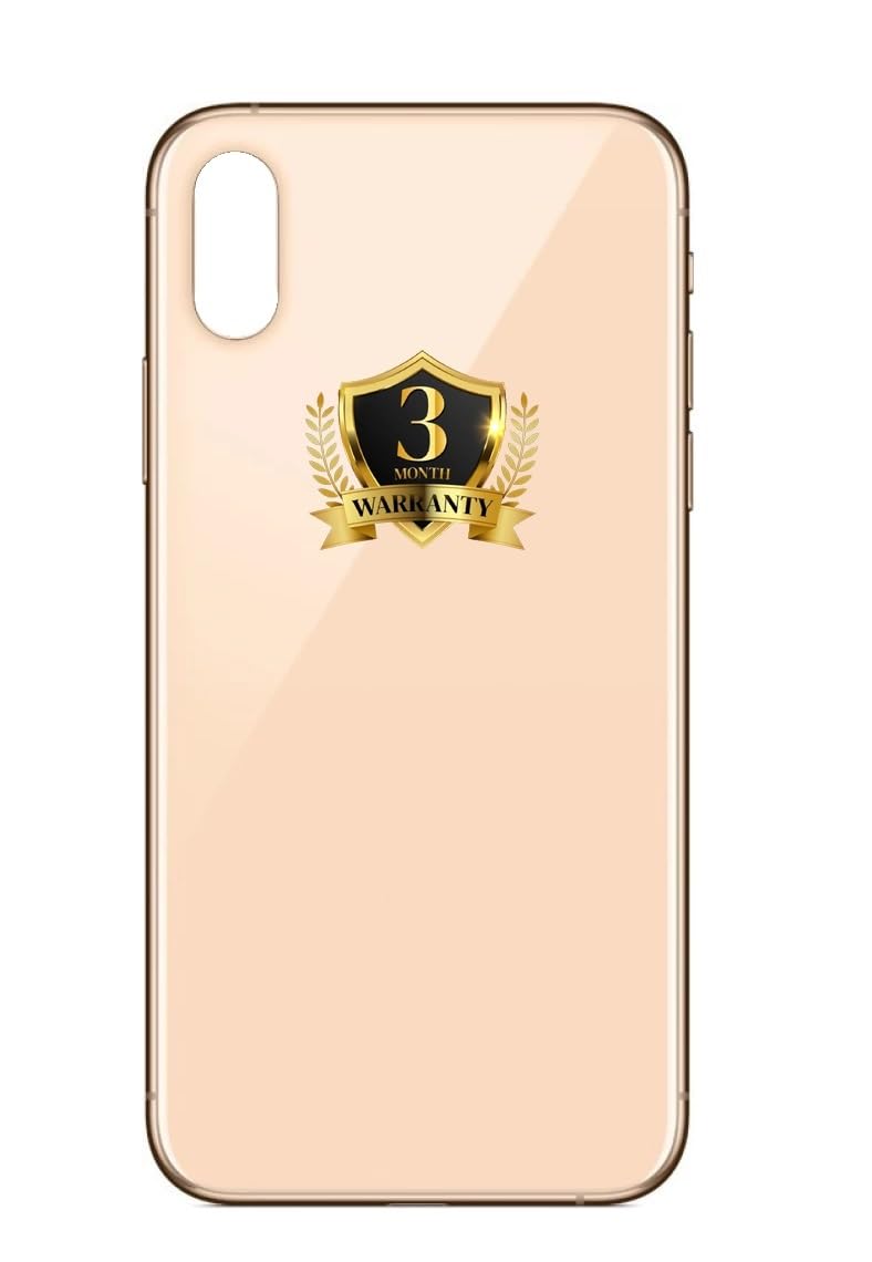 GIFFEN® 100% OG Replacement Back Panel Back Glass Compatible with Apple iPhone Xs (Gold) | with Logo & 3 Months Warranty
