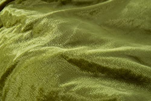 Labhanshi 3 Pieces Set Luxury Crushed Green Velvet Duvet Cover Boho Bedding Uo Comforter Cover Donna Cover Quilt Cover Duvet Velvet Bedding King Size #TOP2