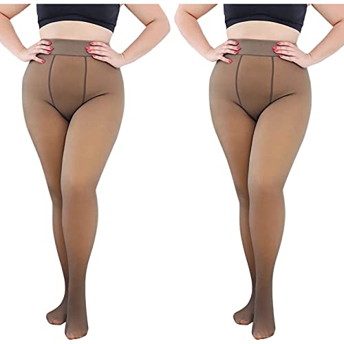 Faux collants chair pour femmes 220g effet viande doublé polaire chaud