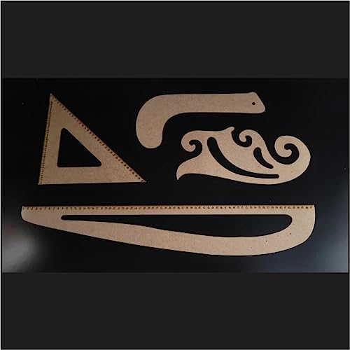 Kit Réguas Corte Costura Modelagem Alfaiate 8036 MDF Fenix