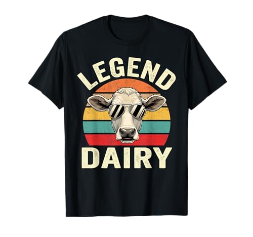 Legend Vintage Dairy Farmer Cow Farmer Farm Life Animal T-Shirt