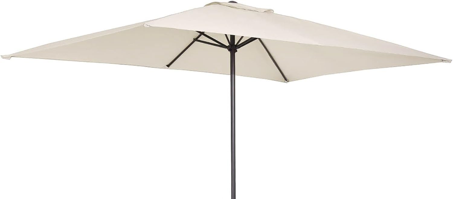 Miecoae Rectangle Garden Parasol Cover, Replacement Outdoor Sunshade Umbrella Canopy, Waterproof Fabric(J2)