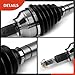 A-Premium Pair (2) Front CV Axle Shaft Assembly Compatible with Chrysler & Dodge Models - 200 2011-2014, Sebring 2007-2010, Avenger 2008-2014, Journey 2009-2019, 3.5L 3.6L, Driver and Passenger Side