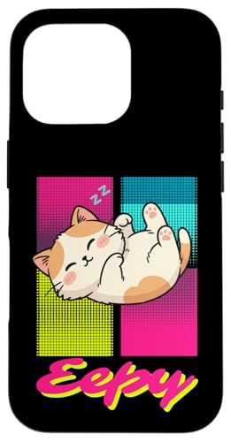 Eepy Cat ���g�� ���I ���� �L�e�B �L���[�g �~�[�� �f�U�C�� �X�}�z�P�[�X iPhone 16 Pro �p