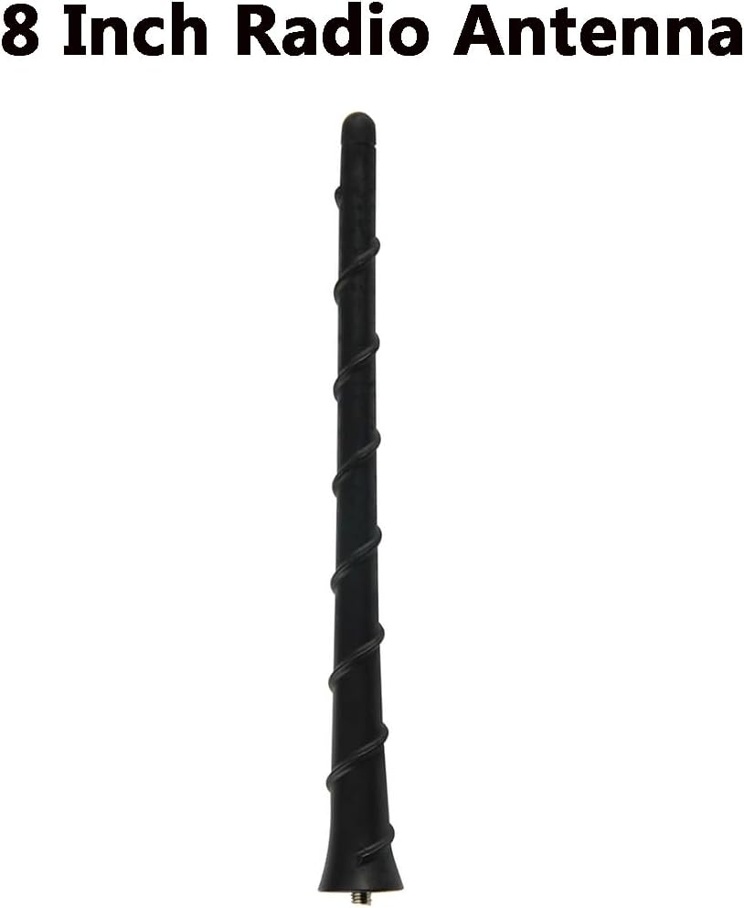 8 Inch Radio Antenna for 2014-2023 Jeep Cherokee & 2018-2025 Jeep Compass, | Car Wash Proof, Flexible Rubber Antenna Mast | Durable Roof Antenna | Cherokee Compass Antenna Replacement Accessories