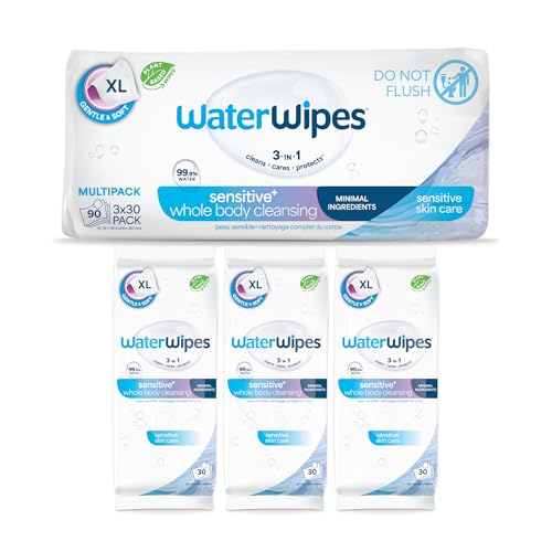WaterWipes Sensitive Whole Body Cleansing Wipes,...