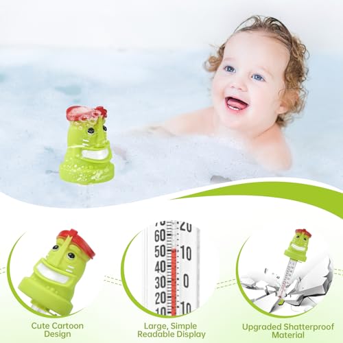 Image of Floating Pool Thermometer, Large Display with String Easy to Read, Shatter Resistant, Water Temperature Thermometer for Outdoor & Indoor Swimming Pools, Spas, Hot Tubs,Ice Bath & Aquariums（Tiki）