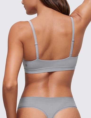Image of CRZ YOGA Softhold Scoop Neck Bralette | Double Lined, Light Support, Non Padded, Wireless, Casual, Ultra-Soft, Adjustable Square Back, Everyday Bra for Women