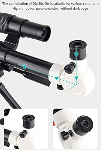 Telescopio Refractor 70 mm con trípode ajustable miniatura 6