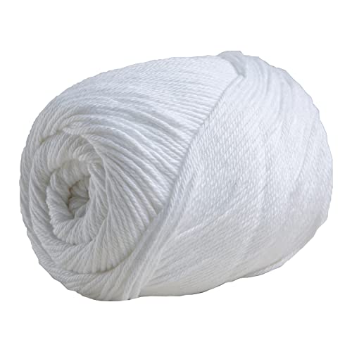 Knit Picks Dishie White Worsted Weight 100% Cotton Yarn for Crocheting