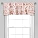 Lush Decor, Blush Riley Valance Textured Bow Tie Window Kitchen Curtain (Single), 18" x 52 L