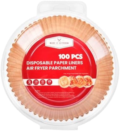 Disposable Air Fryer Paper Liners - 100 Pack, Non Stick Round for...