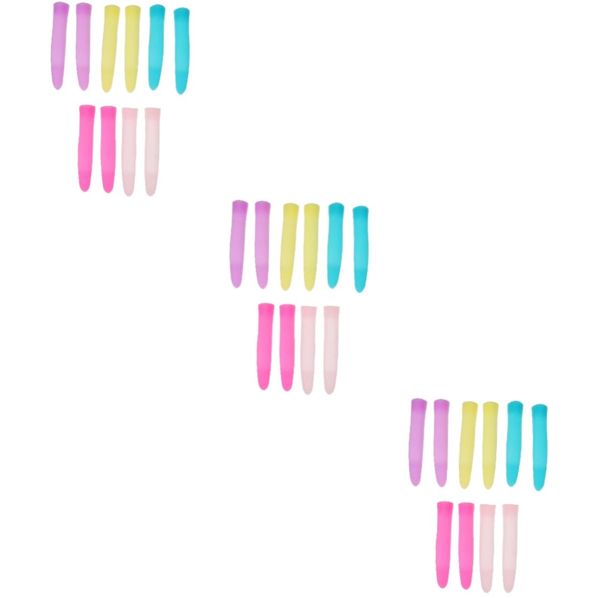FRCOLOR 15 Pares Mango de la manija de la pinza de cutícula cortauñas alicates uñas accesorios de manicura antideslizante manejar tijeras de uñas cuchilla de corte pinzas gel de sílice