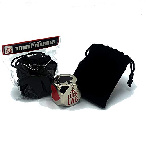 Luck Lab Premium Trump Marker/Indicator - for use with Euchre, Pinochle, Bridge and More - Comes with Black Velvet Storage Bag.