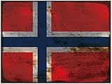 Aus Holz 20x30cm Spitzberg & Jan Mayen Europa Länder Flagge National Fahne used look design