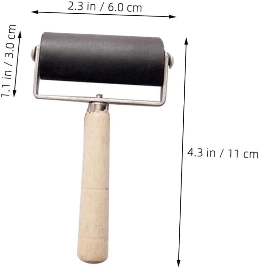 4pcs Black Roller for Printmaking and Craft Paint Application