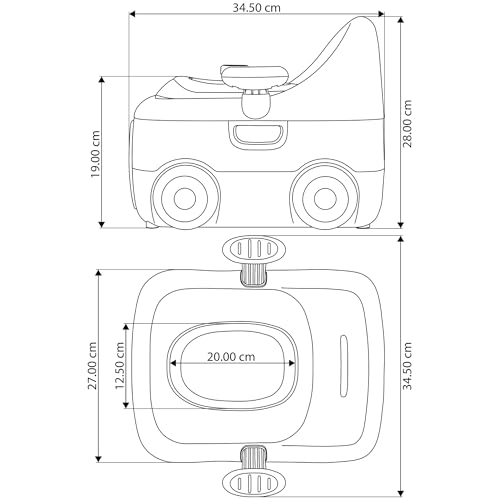 Miniatura 7 de Almar Baby Orinal En Forma De Coche Para Niños 3 En 1 Multifuncion, Orinal Portatil Para Bebes, Adaptador De Wc Y Taburete Alzador Aprendizaje Para Niños Vater Portatil Rosa