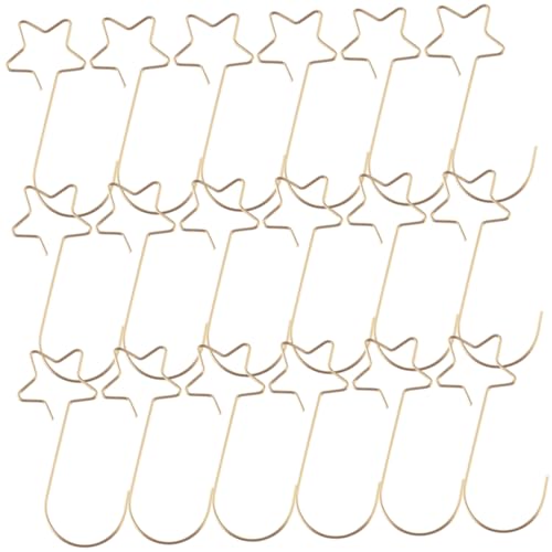 Ciieeo 100pcs Star-Shaped Christmas Ornament Hangers Hooks for Holiday Decorations Stockings Wreaths Baubles for Festive Atmosphere Daily Use