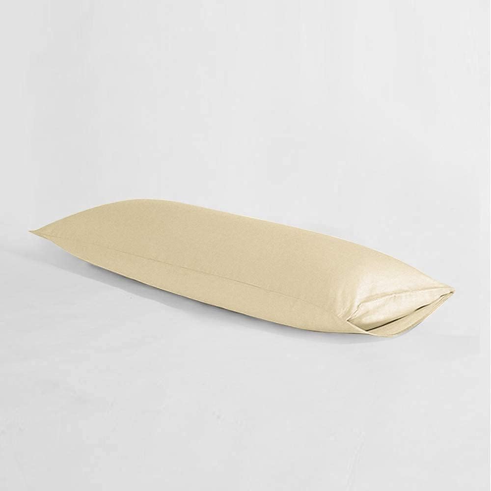 NTBAY Body Pillowcase - Brushed Microfiber 20x54 Pillowcase - Soft, Wrinkle-Free, Fade-Resistant, Stain-Resistant, Light Taupe Body Pillow Cover with Envelope Closure - 20x54 Inches, Light Taupe - Image 4
