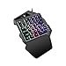 Produktbild LXH-SH Keyboard Spielen Gaming-Tastatur Gaming Schwarz K13 Wired 35 Schlüssel-LED Hintergrundbeleuchtung USB Ergonomische Einhand-Tastatur Gaming Keyboards (Color : Black)