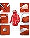 iCreek Rain Suit Waterproof Jacket and Trouser Suit Raincoat for Men and Women Outdoor All-Sport Breathable Anti-storm (L-USA, Red)