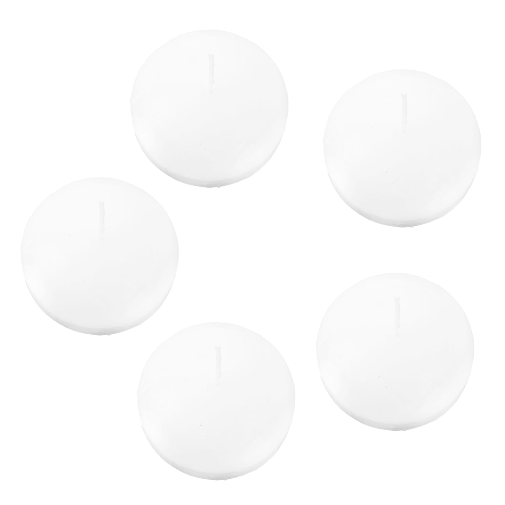 Levemolo 5pcs Unscented Floating Candles Round Pillar Candles for Romantic Parties and Weddings Smokeless Tea Light Decor for Pool Centerpieces and Celebrations