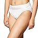 Warner's Women's No Pinching No Problems Lace Hi-Cut Brief Panty, White, Large