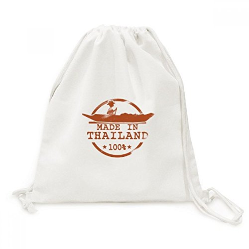 Sac cordon en toile avec illustration kayak Thaïlande pour voyage
